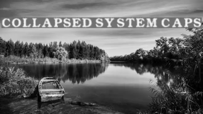 Collapsed System CAPS Font examples