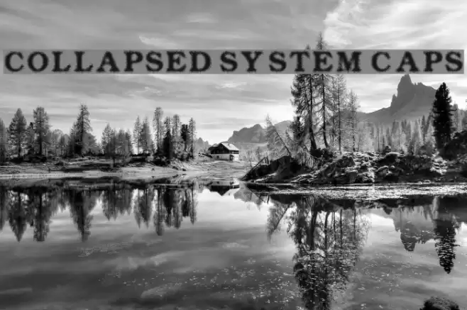 Collapsed System CAPS Font examples