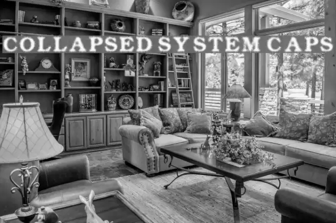 Collapsed System CAPS Font examples