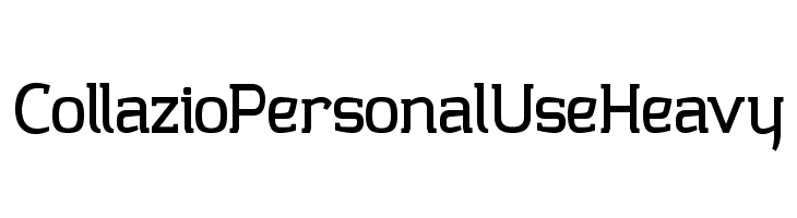 Collazio Personal Use Heavy 字体