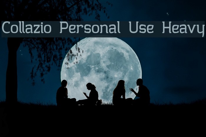 Collazio Personal Use Heavy फ़ॉन्ट examples
