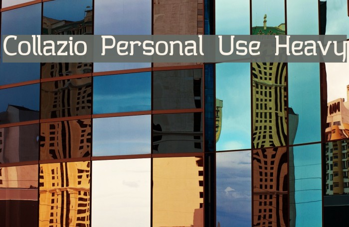 Collazio Personal Use Heavy फ़ॉन्ट examples