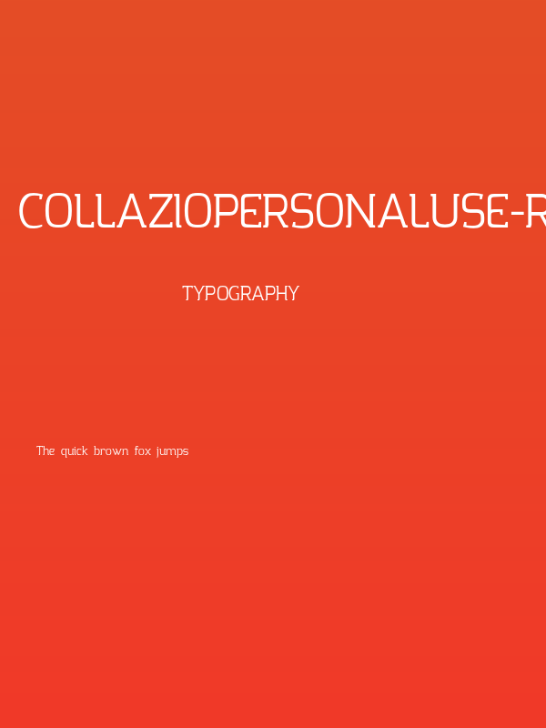 CollazioPersonalUse-Regular Poster