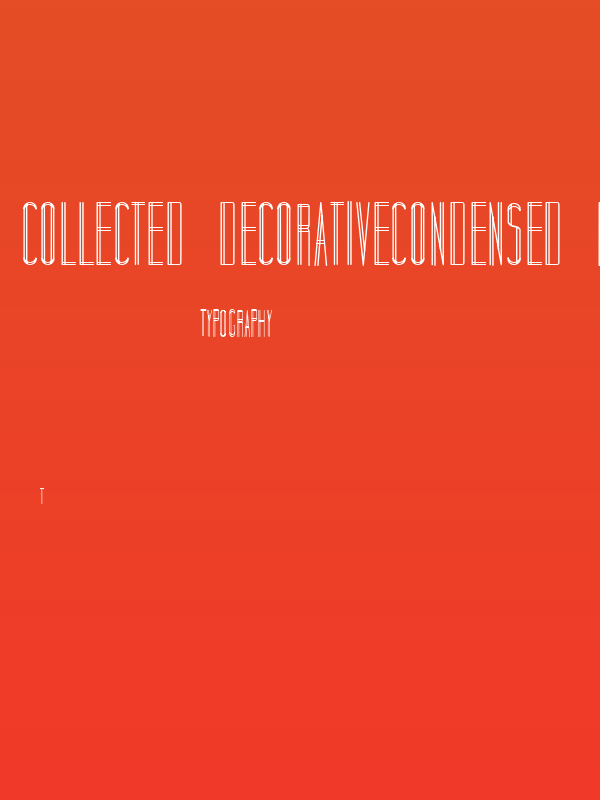 Collected DecorativeCondensed Bold Poster
