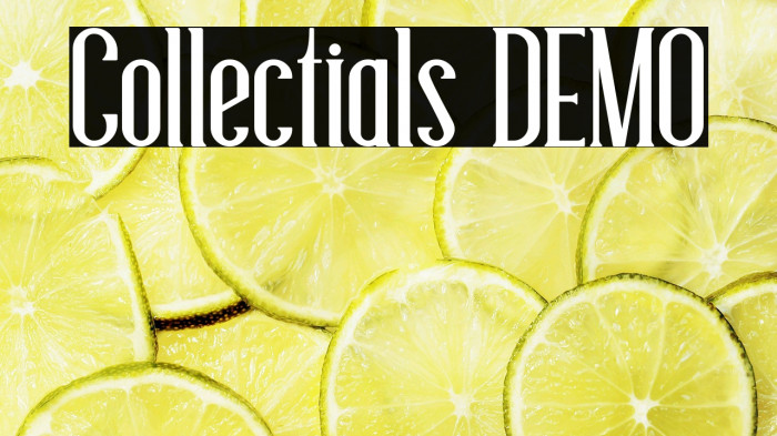 Collectials DEMO Example 3