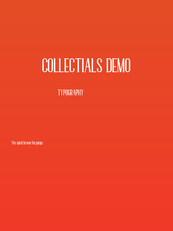 Collectials DEMO Poster
