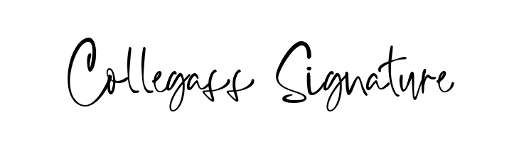 Collegass Signature  Frei Schriftart Herunterladen