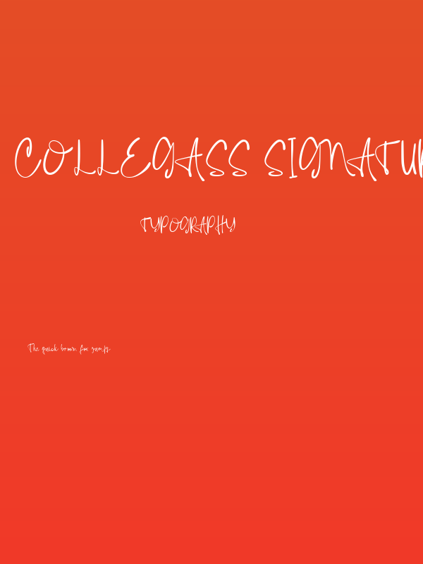 Collegass Signature Poster