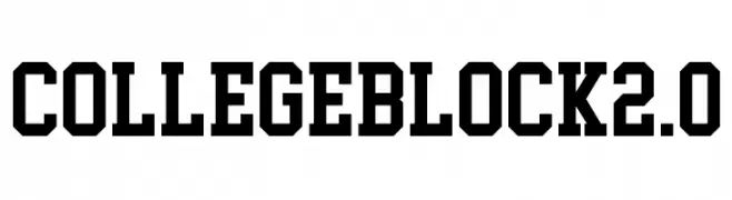 College Block 2.0  フリーフォントのダウンロード
