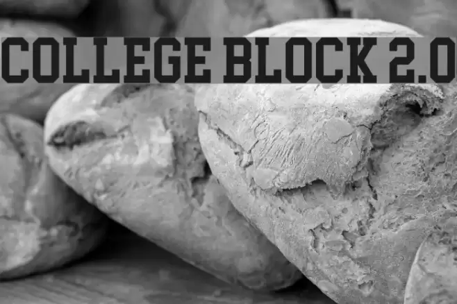 College Block 2.0 Font examples