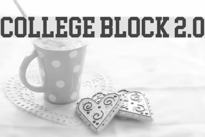 College Block 2.0 Font examples