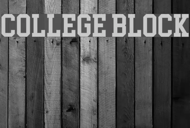 College Block Font examples