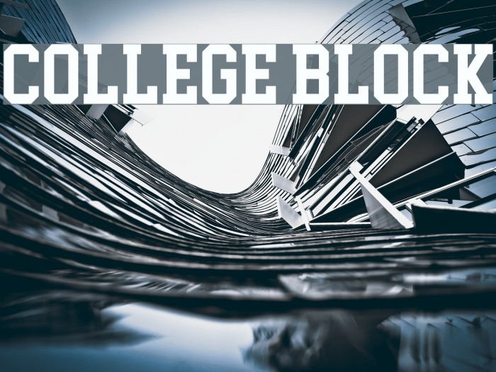 College Block Font examples