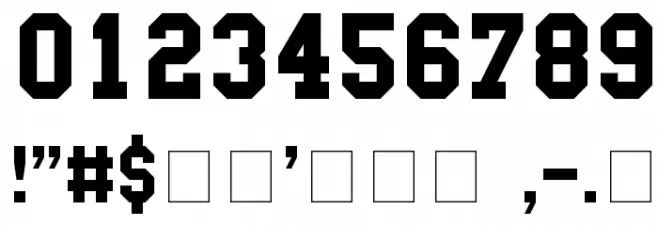 College Bold Font OTHER CHARS
