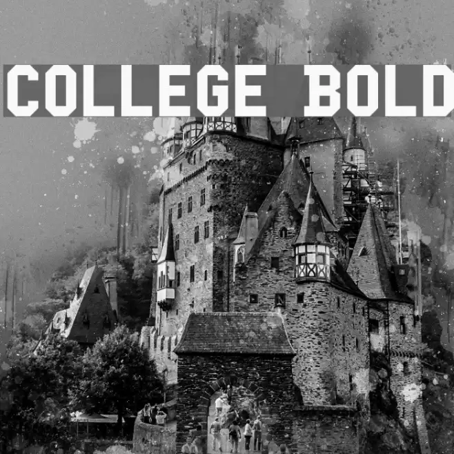 College Bold Font examples