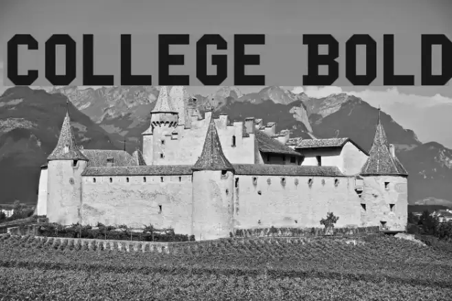 College Bold Font examples