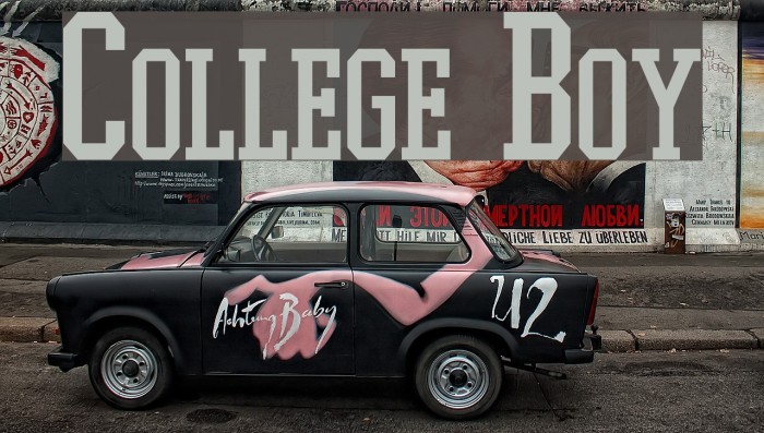 College Boy Font examples