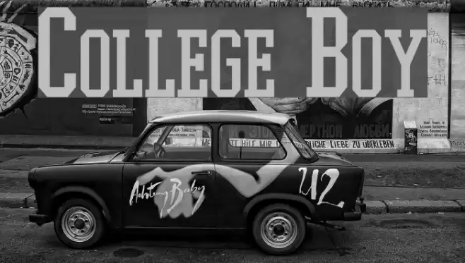 College Boy Fonte examples