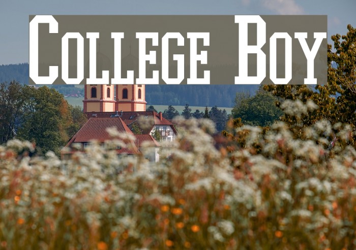 College Boy Font examples