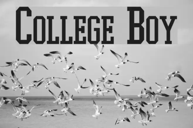 College Boy Fonte examples