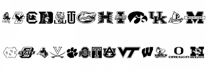 College Collage Regular 字体 大写