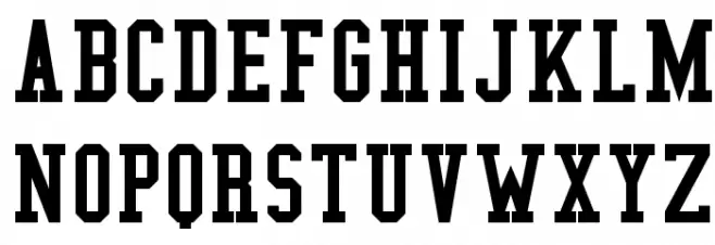 College Condensed Шрифта ВЕРХНИЙ