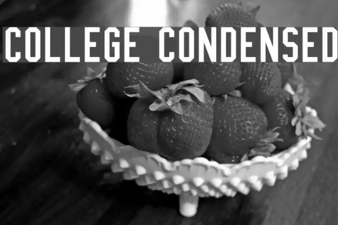 College Condensed Font examples