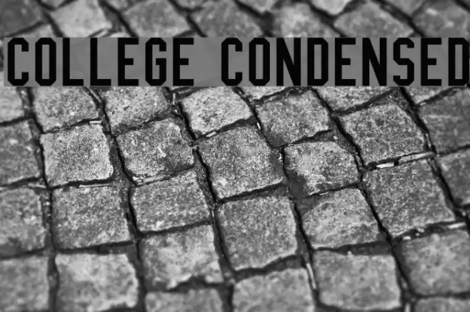 College Condensed Font examples
