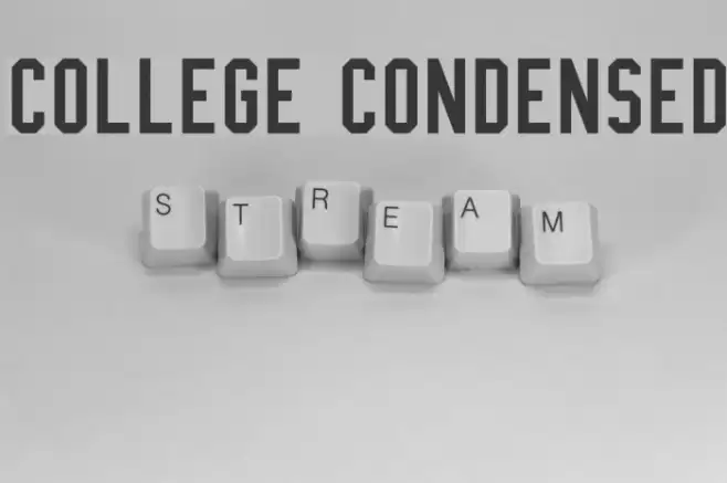 College Condensed Font examples