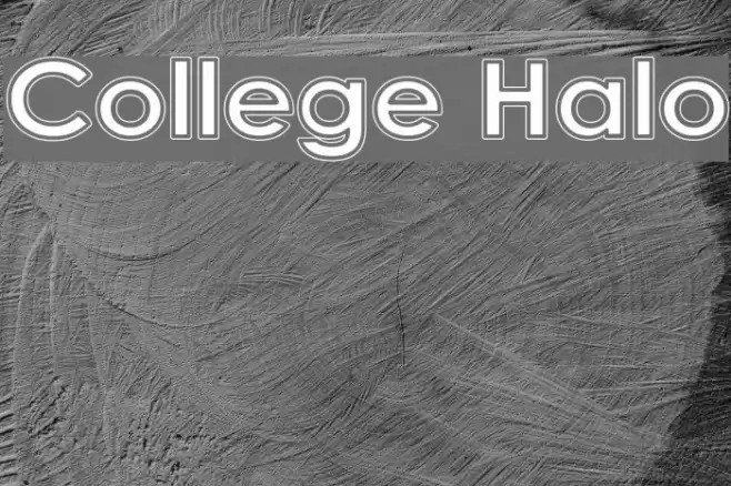 College Halo Font examples