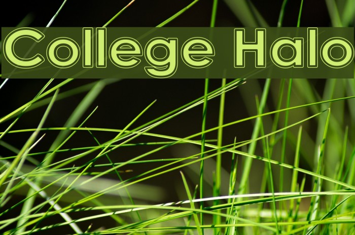 College Halo Font examples