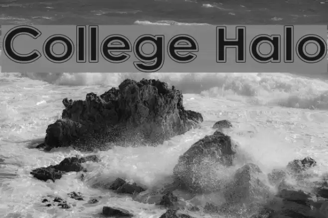 College Halo Font examples