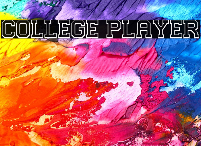 College Player Font examples