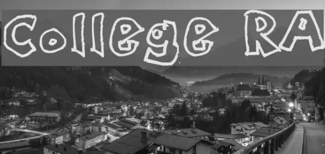 College RA Font examples