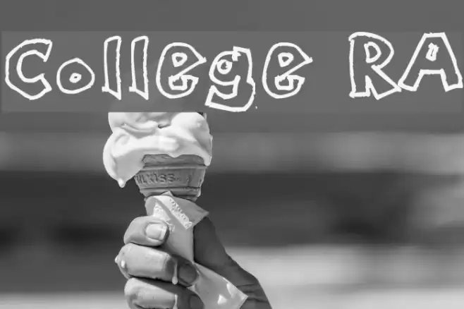 College RA Font examples