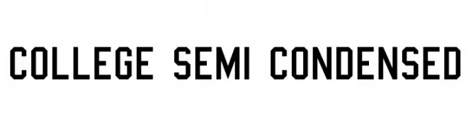College Semi condensed  नि: शुल्क फ़ॉन्ट्स डाउनलोड