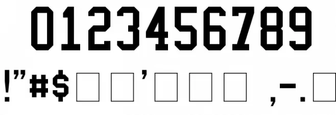 College Semi condensed Font OTHER CHARS