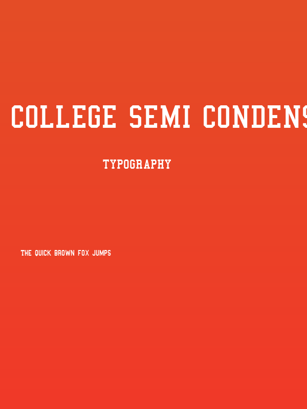 College Semi condensed Poster