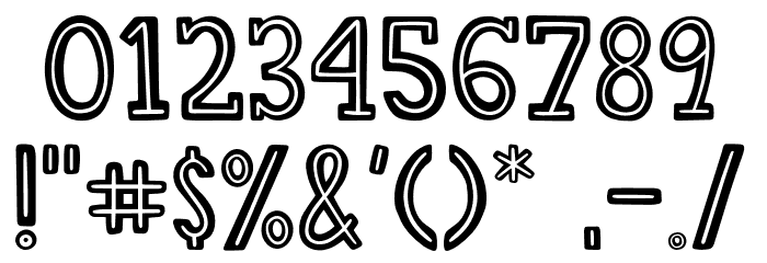 College Star Line Font OTHER CHARS