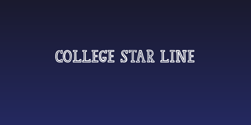 College Star Line Social Header