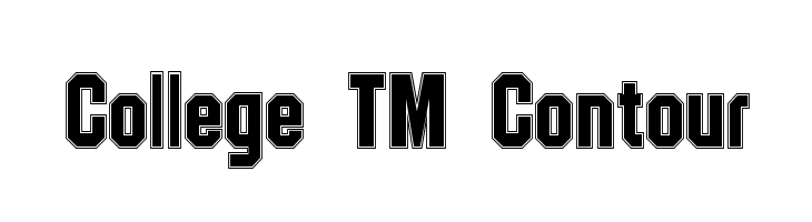 College TM Contour Font