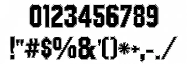 College TM Contour Font OTHER CHARS