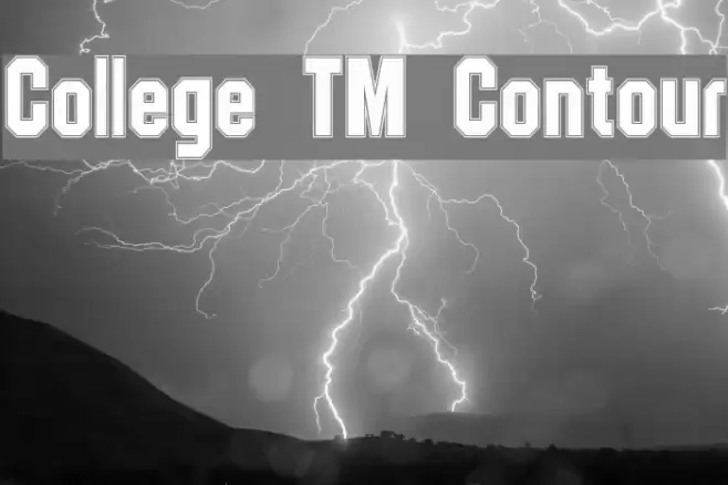 College TM Contour Font examples