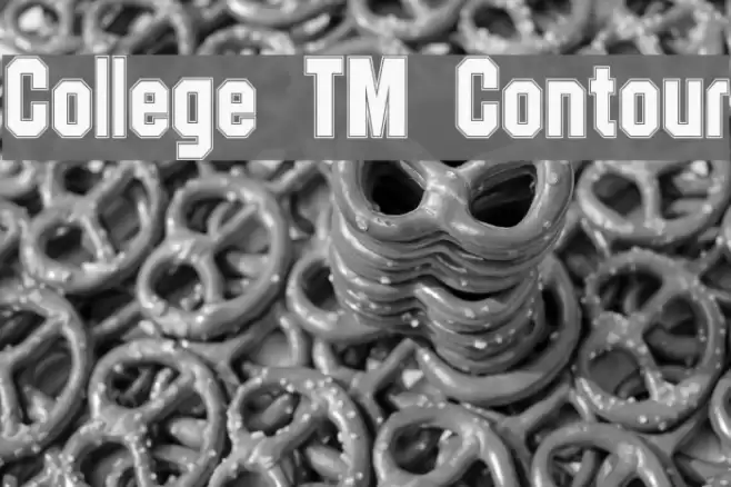College TM Contour Font examples