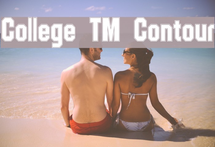 College TM Contour Font examples