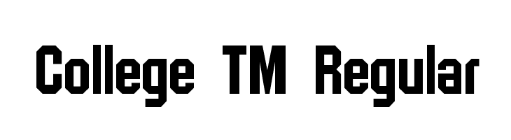 College TM Regular Font