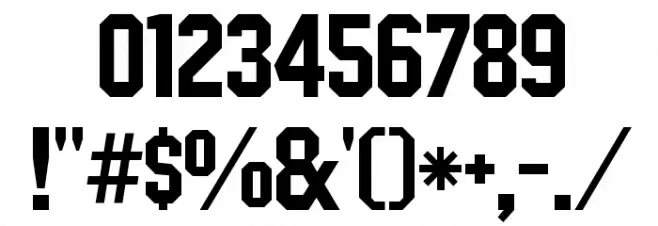 College TM Regular Font OTHER CHARS