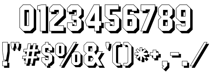 College TM Shadow Font OTHER CHARS