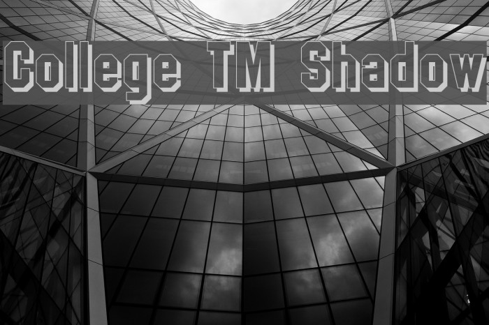 College TM Shadow Font examples