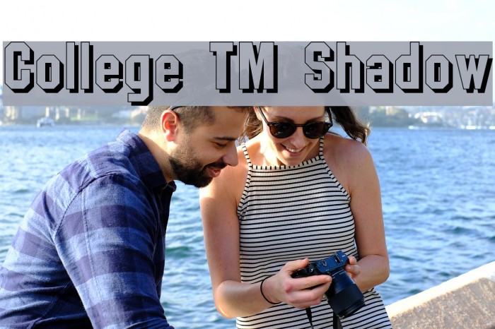 College TM Shadow Font examples